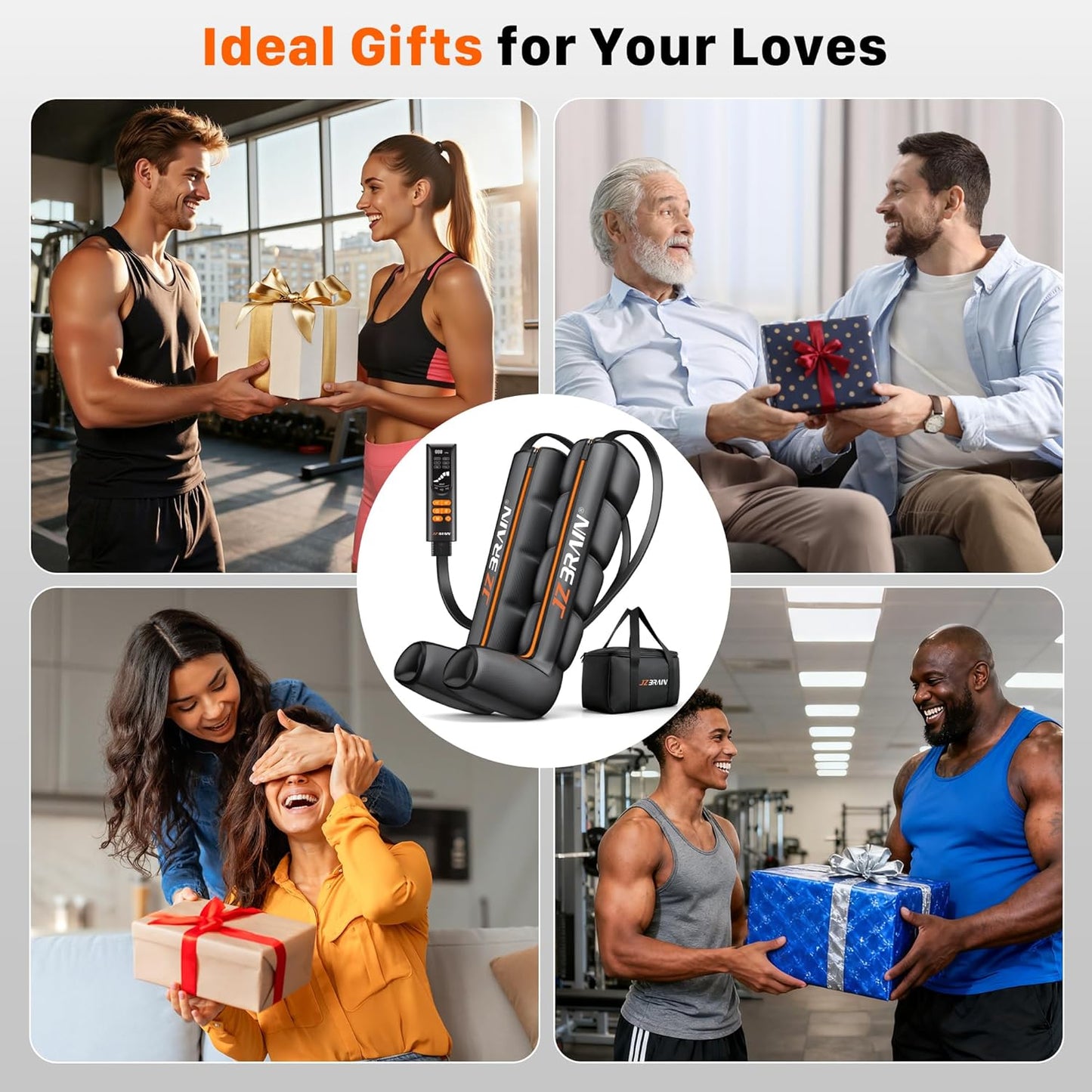 Air Compression Boots Leg Massager: Sequential Full-Leg Recovery with Heat, 6 Modes & 11 Intensities for Post‑Workout Relieve & Daily Relaxation for Athletes, Fitness Users (Large)