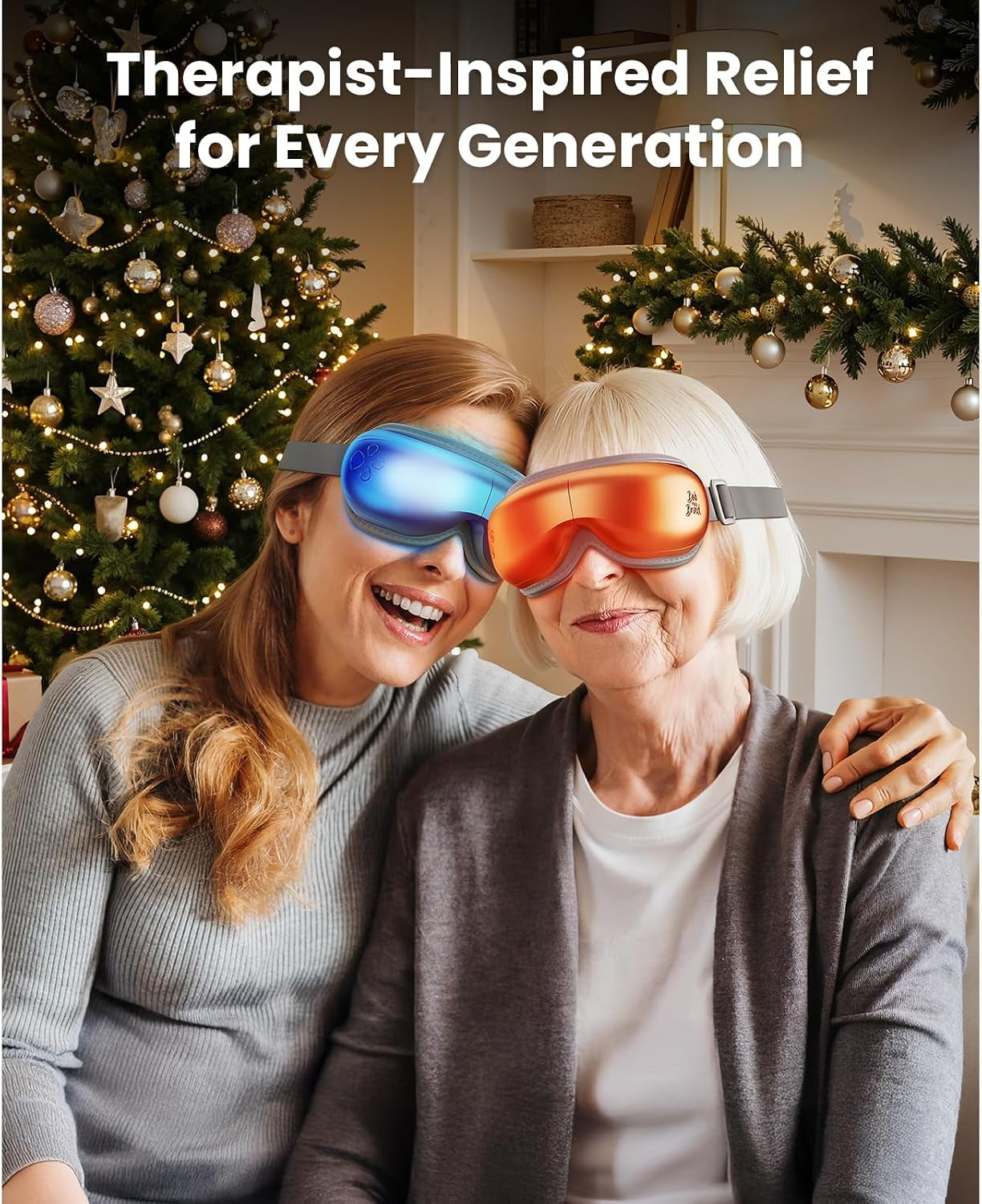 Eye Massager with Heat and Cooling, FSA Eligible HSA Eligible, Eye Massager for Migraine, Heated Eye Mask for Dry Eye Headache Relief Sleep Improve, Ideal Fathers Day Dad Gifts