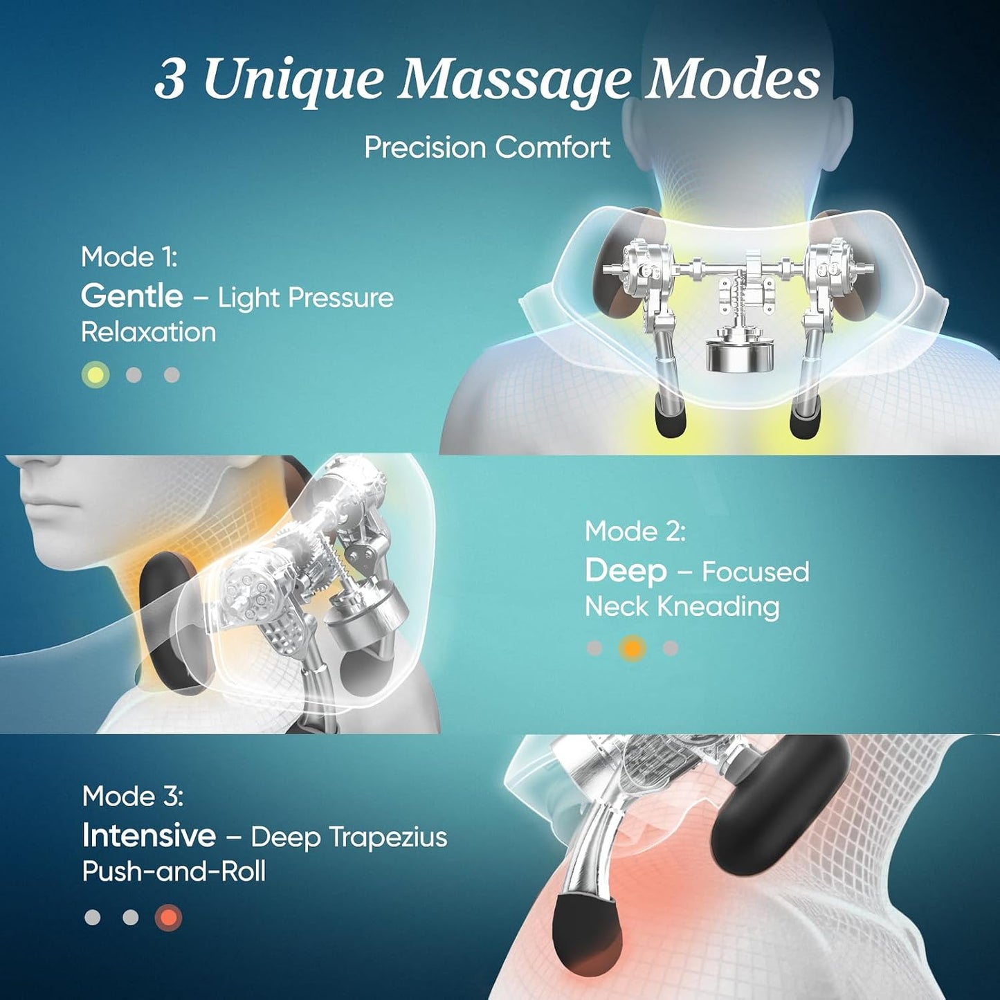 FSA Cordless Neck Massager for Pain Relief Deep Tissue, Cadeo | HSA Eligible, Shiatsu Neck and Shoulder Massager with Heat, Lymphatic Drainage Massage, Ideal Gift for Mom and Dad