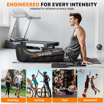 Air Compression Boots Leg Massager: Sequential Full-Leg Recovery with Heat, 6 Modes & 11 Intensities for Post‑Workout Relieve & Daily Relaxation for Athletes, Fitness Users (Large)