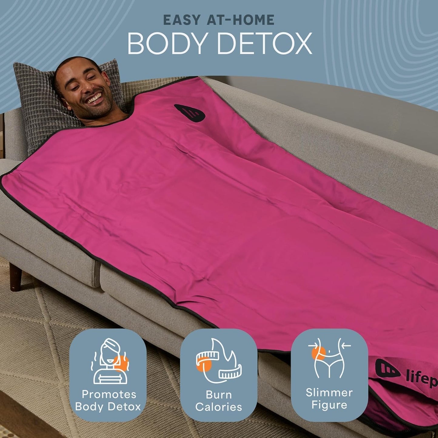 Rejuvawrap Infrared Sauna Blanket — Portable Sauna Bag with 9 Temp Levels Low EMF Far Infrared Heating — at Home Full Body Rejuvenation & Relaxation
