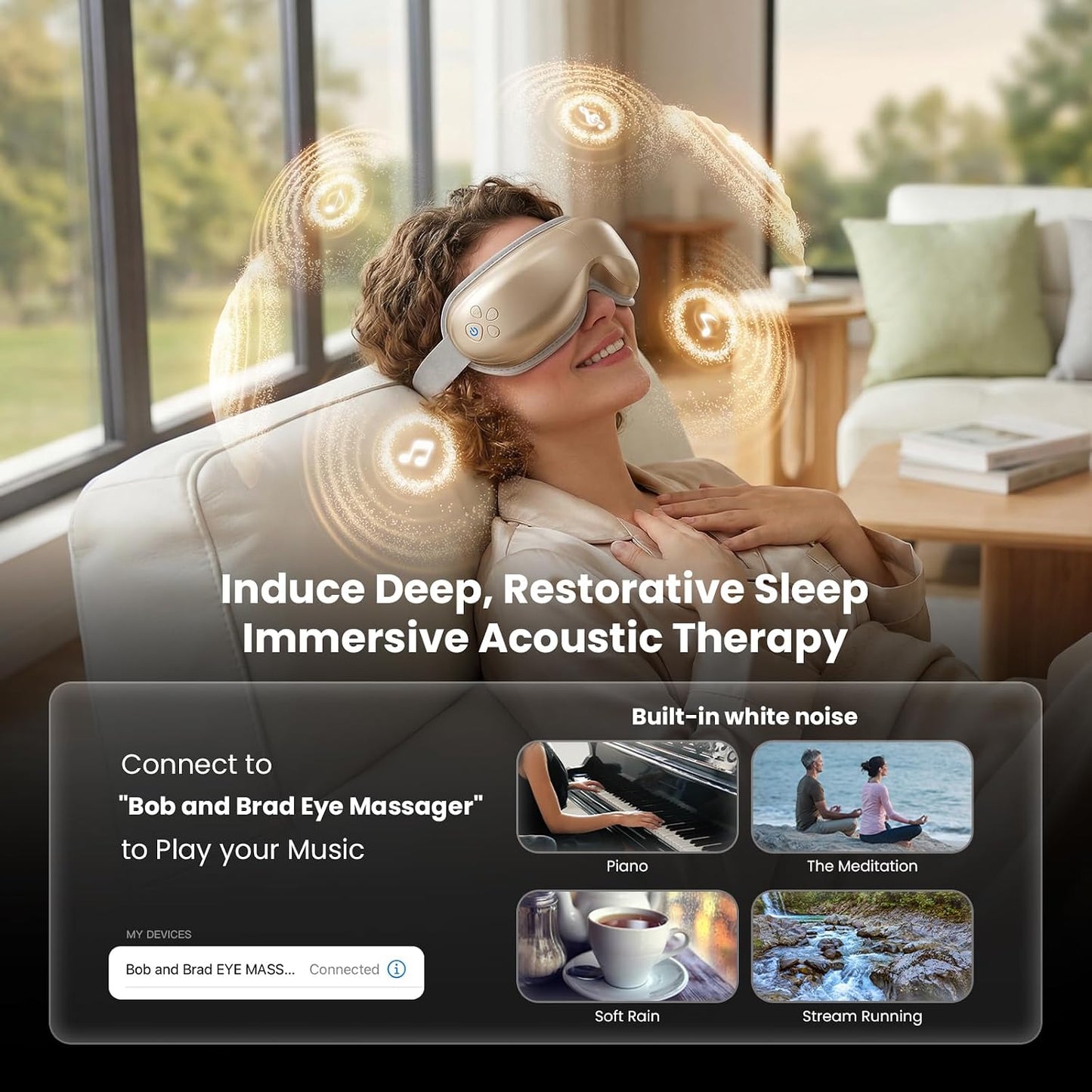 Eye Massager with Heat and Cooling, FSA Eligible HSA Eligible, Eye Massager for Migraine, Heated Eye Mask for Dry Eye Headache Relief Sleep Improve, Ideal Fathers Day Dad Gifts