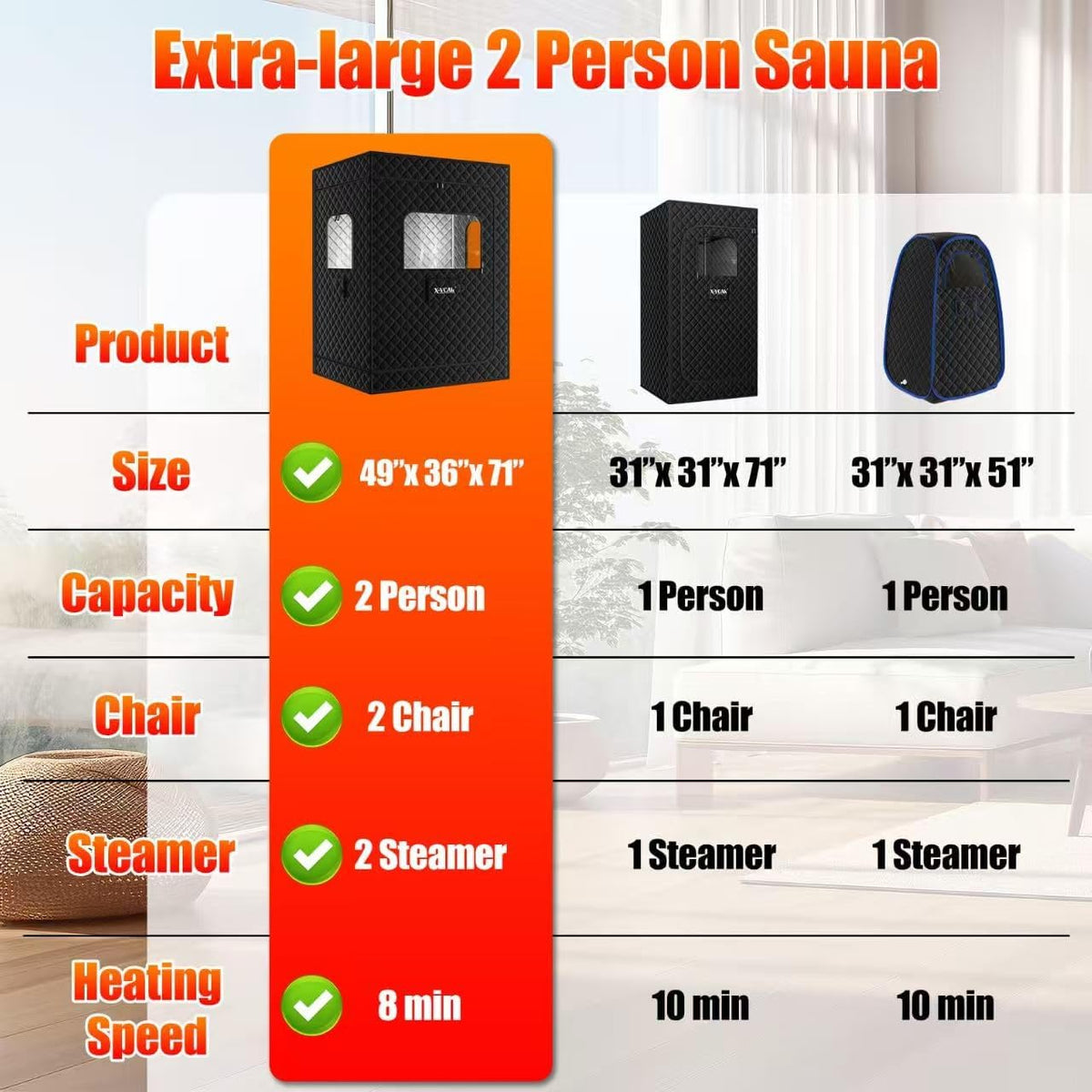 DuoSteam 2-Person Portable Sauna Tent