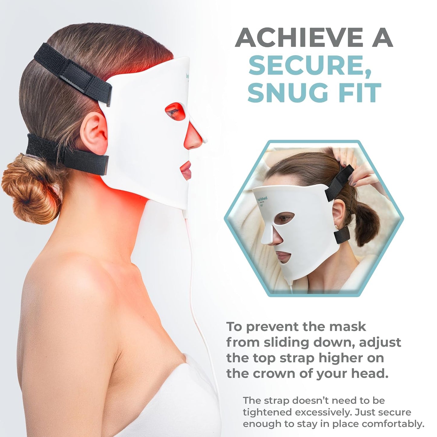 7 Colors LED Face Mask with Near-Infrared - Blue, Red Light Therapy for Face - 456 Leds - Skincare Tool for Wrinkles, Anti-Aging