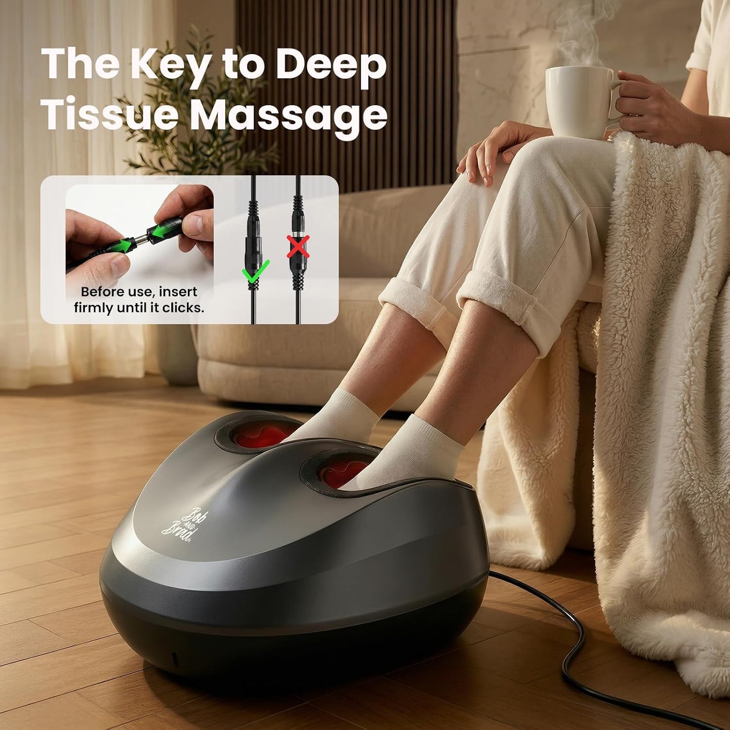 Foot Massager Machine with Heat, FSA Shiatsu Foot Massager for Plantar Fasciitis & Neuropathy with Kneading & Compression HSA Eligible, Cordless Remote Control, Gift for Family, Size 14