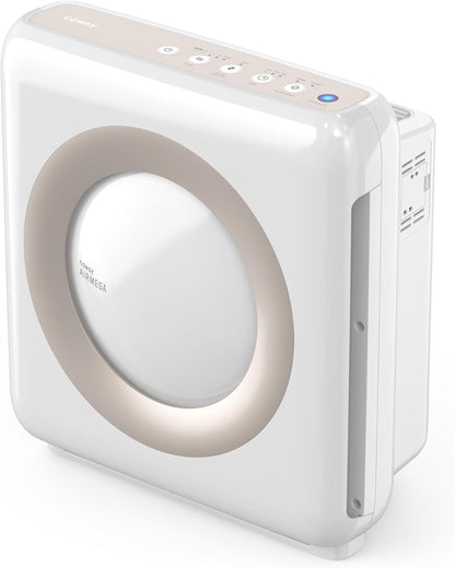 Airmega AP-1512HH(W) True HEPA Purifier with Air Quality Monitoring, Auto, Timer, Filter Indicator, and Eco Mode, 16.8 X 18.3 X 9.7, White
