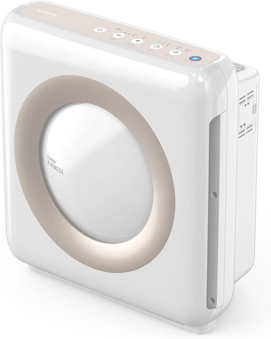 Airmega AP-1512HH(W) True HEPA Purifier with Air Quality Monitoring, Auto, Timer, Filter Indicator, and Eco Mode, 16.8 X 18.3 X 9.7, White