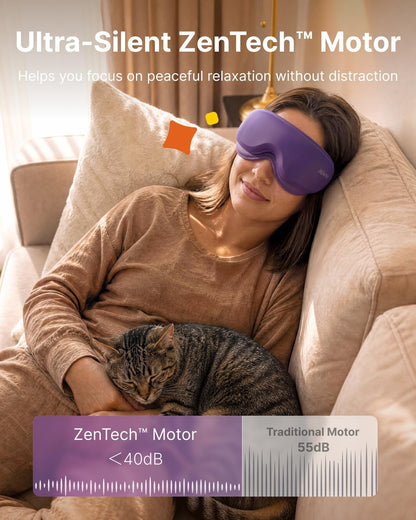 RENPHO X Headspace Eyeris Zen, Meditation Eye Massager with Heat, Portable Heated Eye Mask, Ultra-Quiet for Deeper Sleep, Gifts for Him, Women, Birthday, FSA Eligible HSA