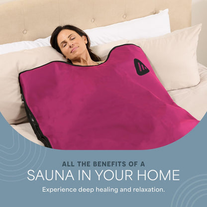 Rejuvawrap Infrared Sauna Blanket — Portable Sauna Bag with 9 Temp Levels Low EMF Far Infrared Heating — at Home Full Body Rejuvenation & Relaxation