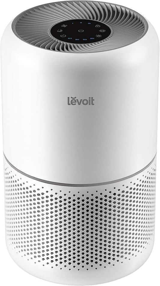 LEVOIT Air Purifier for Home Pets Hair Allergies in Bedroom, Covers up to 1073 Ft² by 56W High Torque Motor, AHAM VERIFIDE, 3-In-1 Filter with HEPA Sleep Mode, Remove Dust Smoke Odor, Core300-P, White