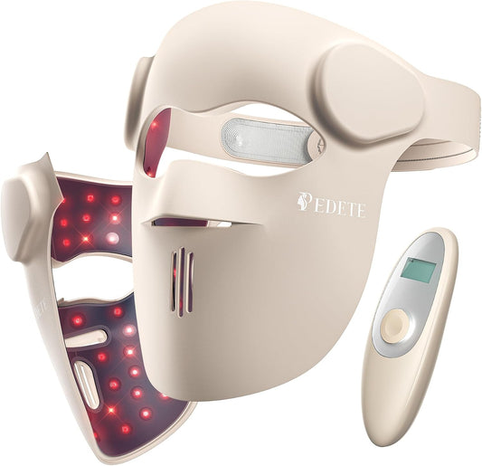 Red Light Therapy for Face, 9 Modes Wireless Face Mask Light Therapy, 850Nm Infrared & Red Light Masks, 2500Mah Rechargeable, 3D Facial Fit, Light Therapy Skin Care at Home