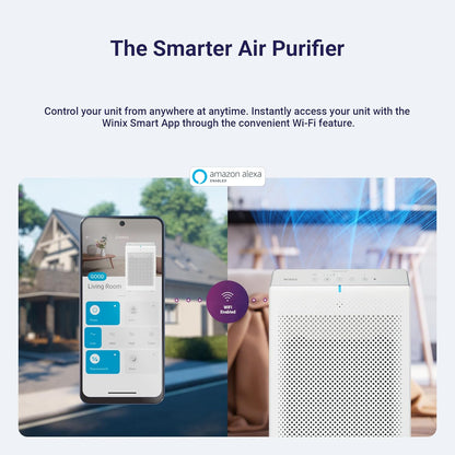 5530 Air Purifier (New Generation of 5500-2 with App Control) for Home Large Room up to 1882 Ft² in 1 Hr, True HEPA, High Deodorization Carbon Filter and Auto Mode, Captures Pet Allergies, Smoke