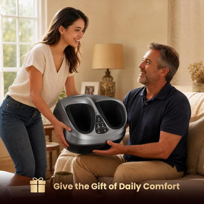 Foot Massager Machine with Heat, FSA Shiatsu Foot Massager for Plantar Fasciitis & Neuropathy with Kneading & Compression HSA Eligible, Cordless Remote Control, Gift for Family, Size 14