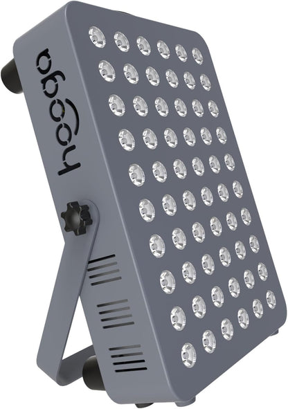 HG300 Red Light Therapy Panel, 660Nm Red & 850Nm Near-Infrared Light, 60 Leds, Built-In Timer, Adjustable Stand for Home Wellness
