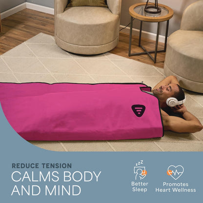 Rejuvawrap Infrared Sauna Blanket — Portable Sauna Bag with 9 Temp Levels Low EMF Far Infrared Heating — at Home Full Body Rejuvenation & Relaxation